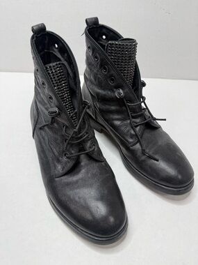 Sheridan Mia Black Spark Combat Boots
